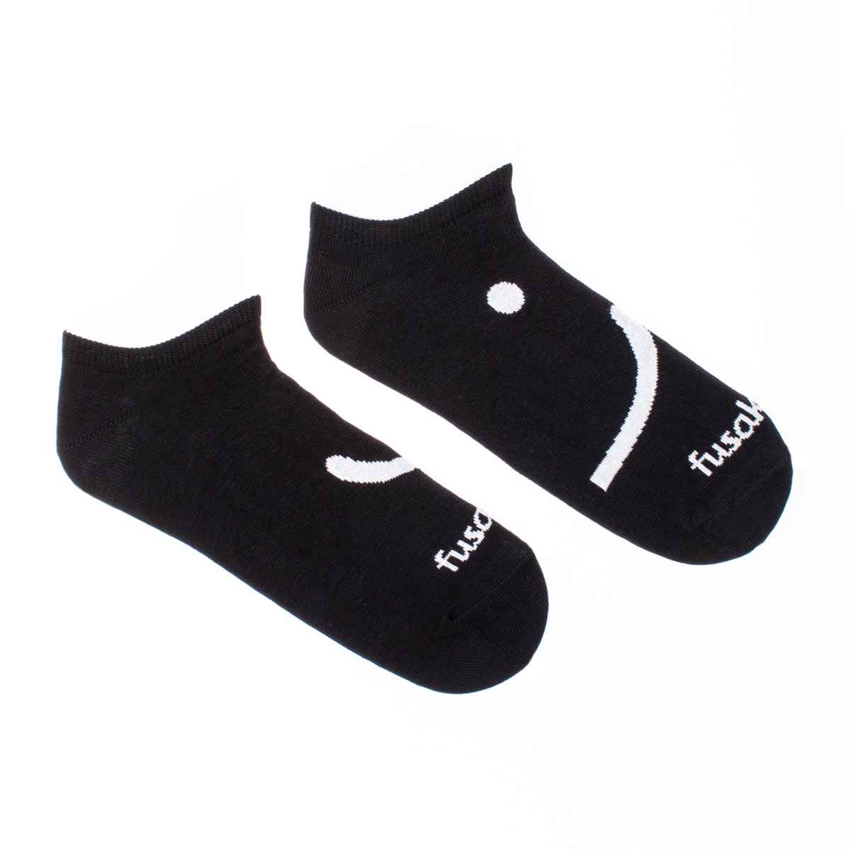 Kotníkové ponožky Smajlík černé Fusakle