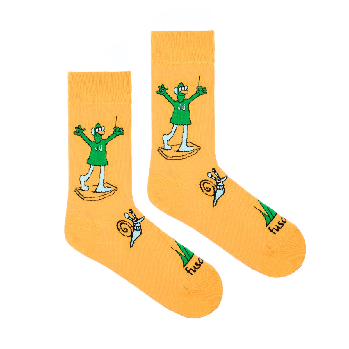 Ponožky Jů a Hele žluté CZ Fusakle
