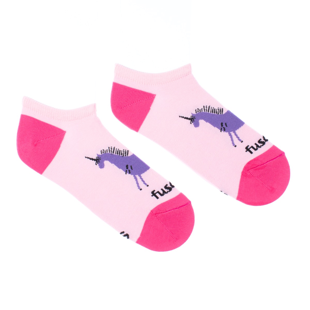 Kotníkové ponožky Jednorožec růžový Fusakle