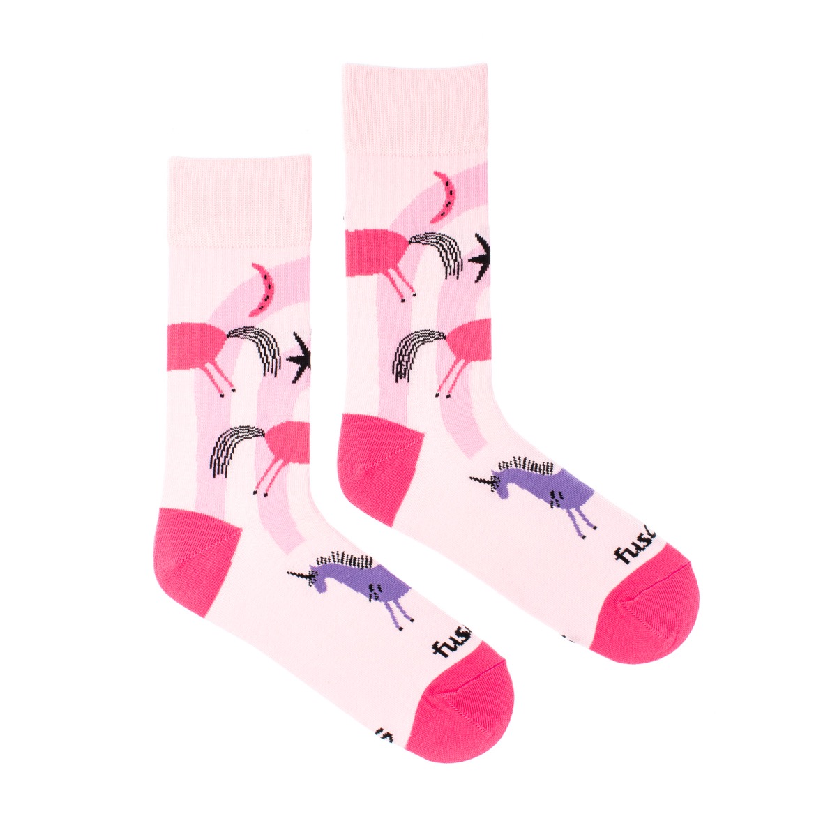 Ponožky Jednorožec růžový Fusakle