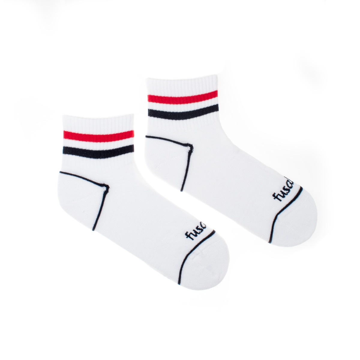 Ponožky Makač nízky bílý Fusakle