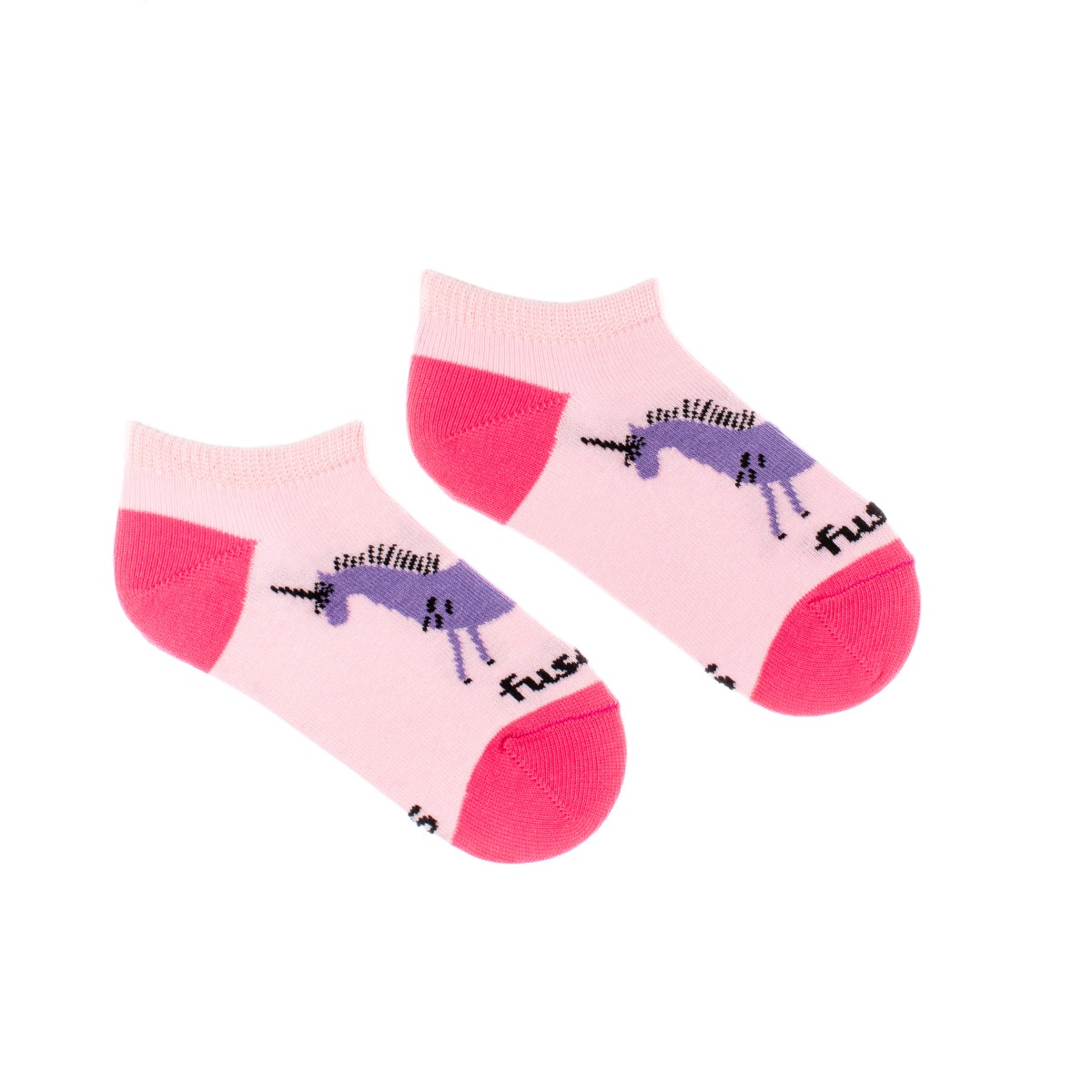 Dětské kotníkové ponožky Jednorožec růžový Fusakle