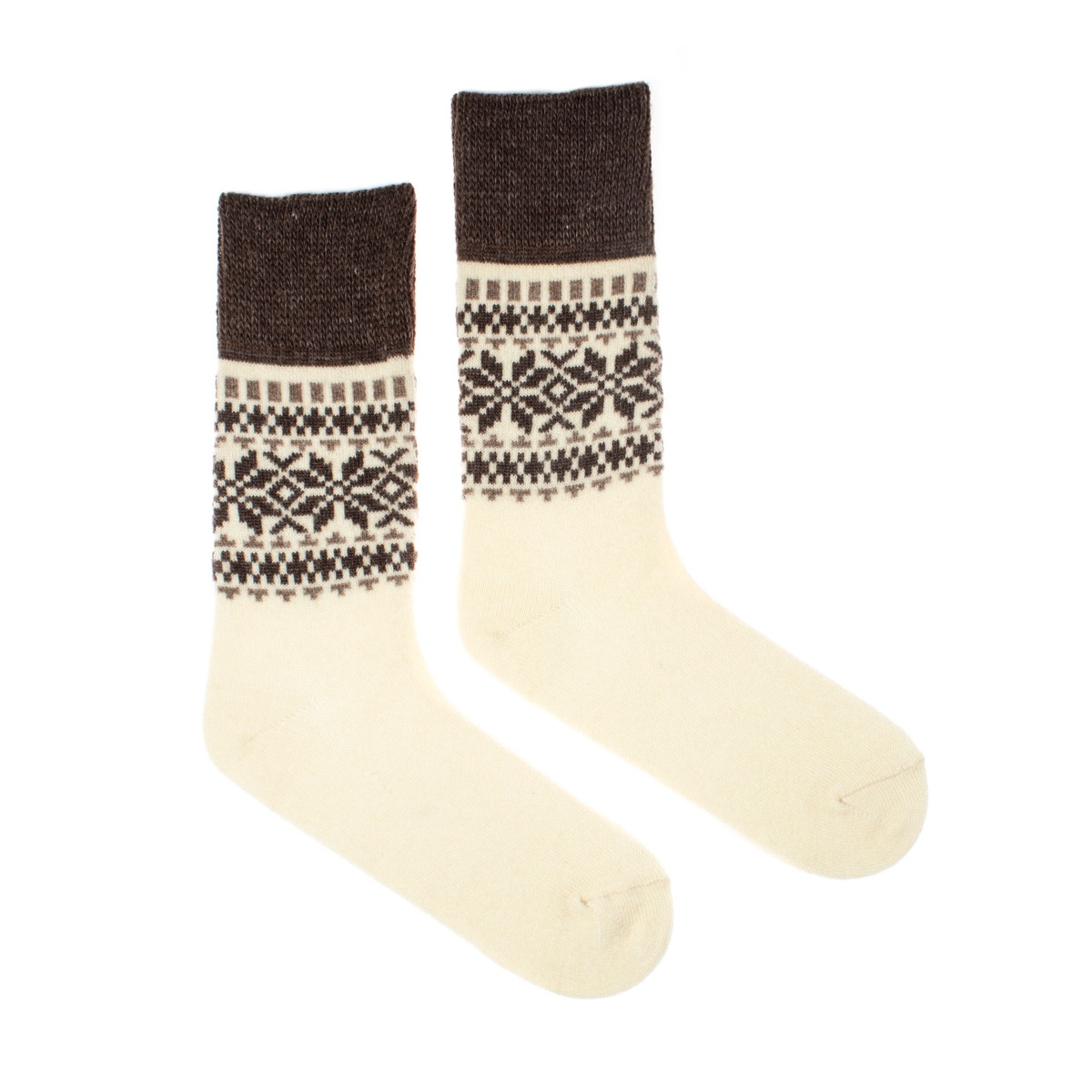 Vlněné ponožky merino Vlnáč Dvouvločka hnědohnědý Fusakle