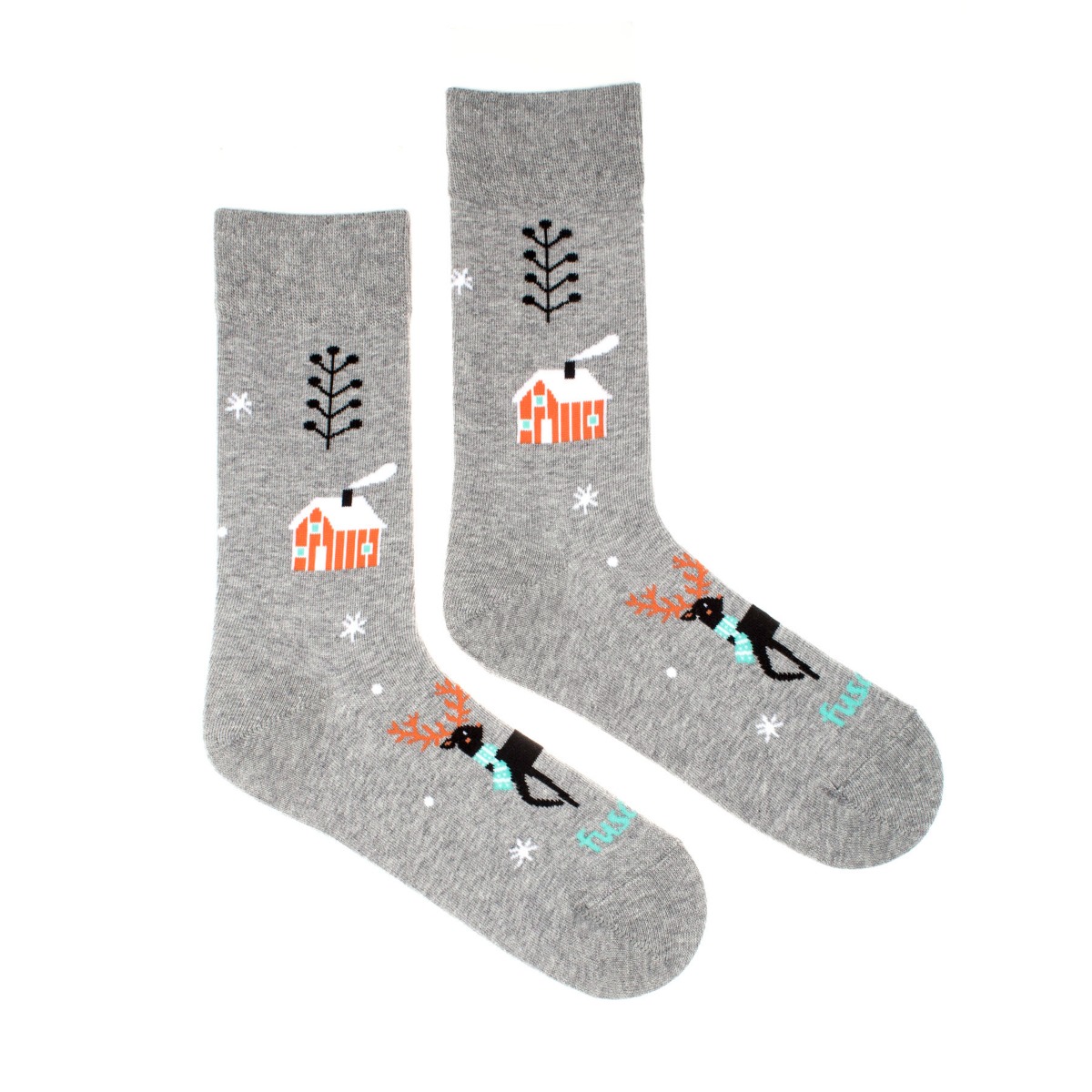 Ponožky Jeleni na sněhu Fusakle