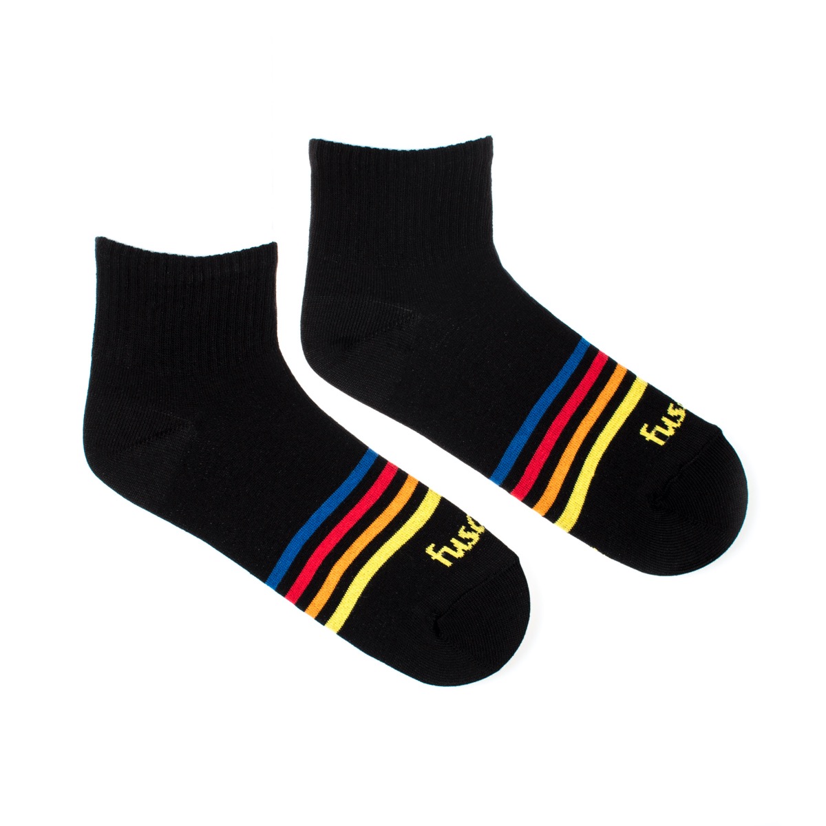 Tříčtvrteční ponožky Proužek černý Fusakle