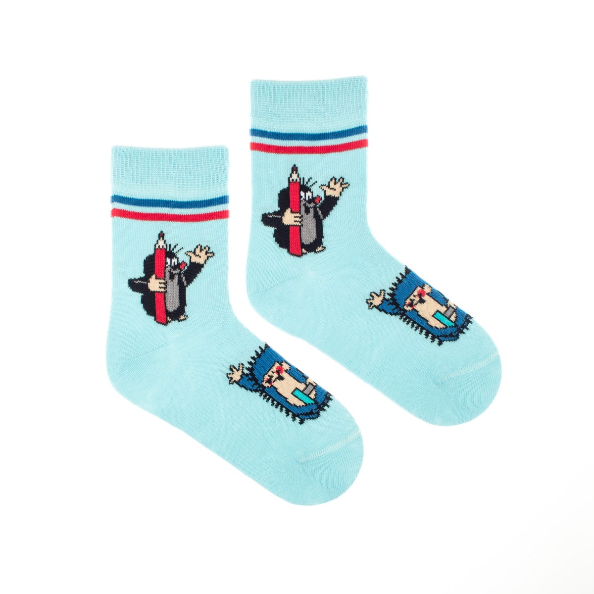 Dětské ponožky Krtek s pastelkou Fusakle