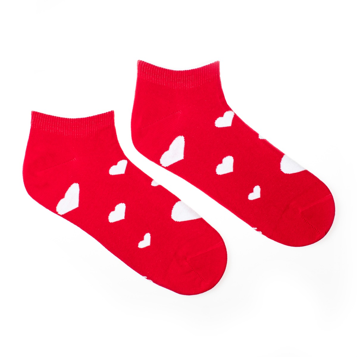 Kotníkové ponožky Feetee Hearts red Fusakle