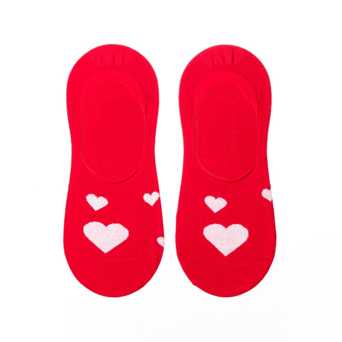 Neviditelné ponožky Feetee Hearts red Fusakle