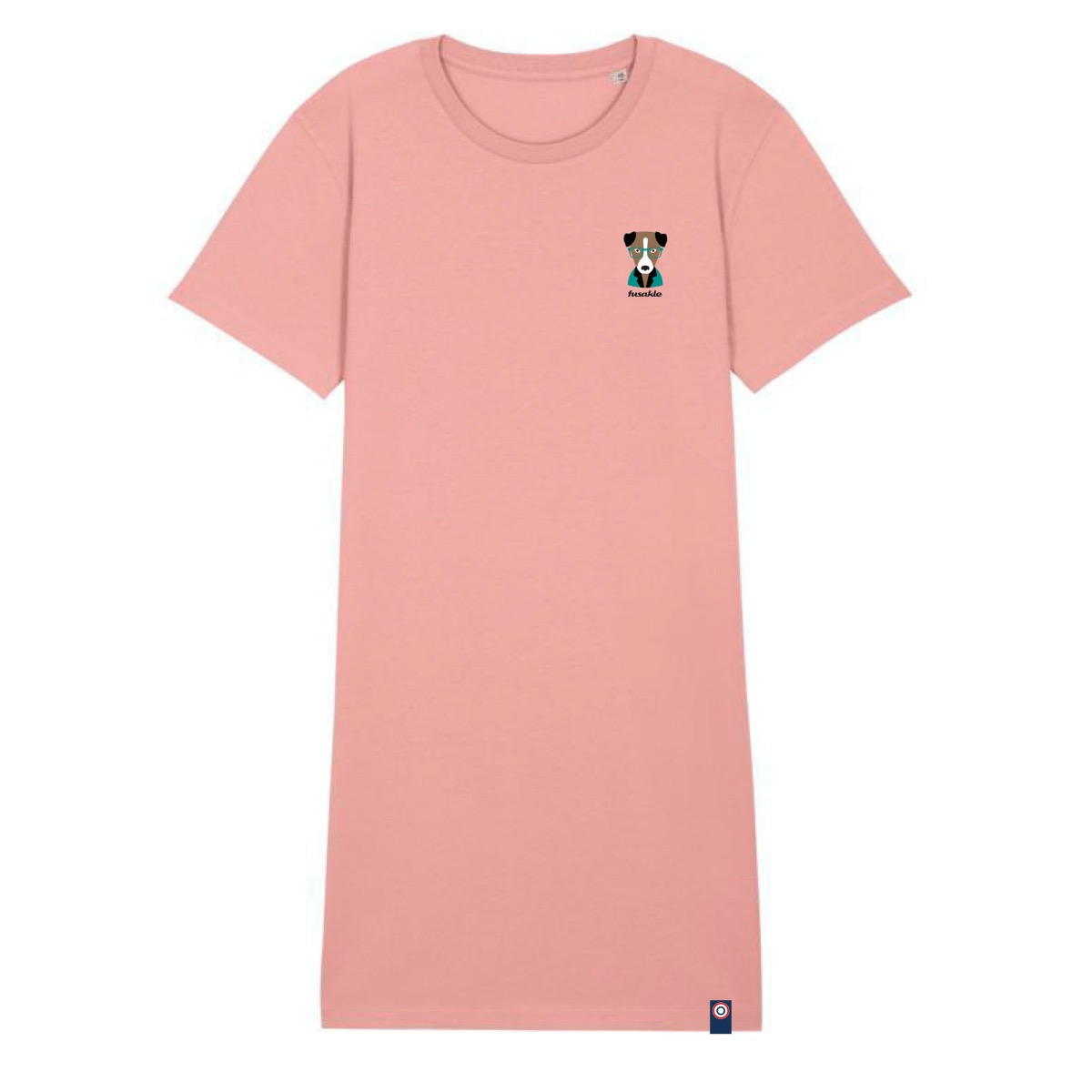 Tričkové šaty růžové Pes Fusakle
