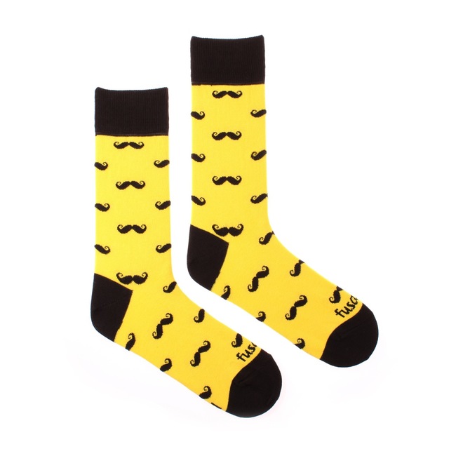 Ponožky Fúzač žltý