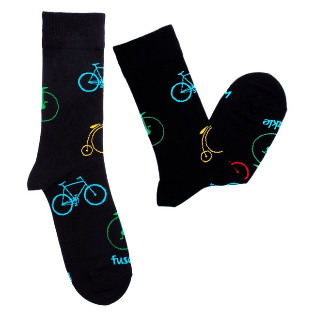 Ponožky Cyklista retro čierny 