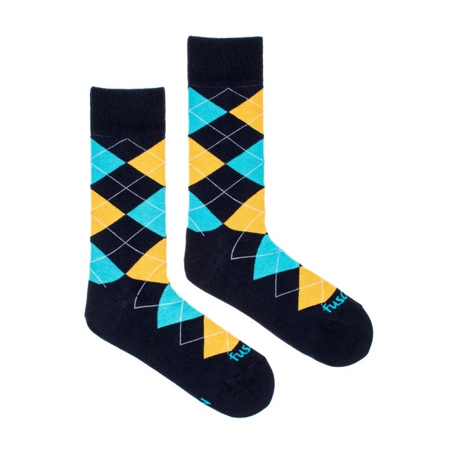 Ponožky Karo modré