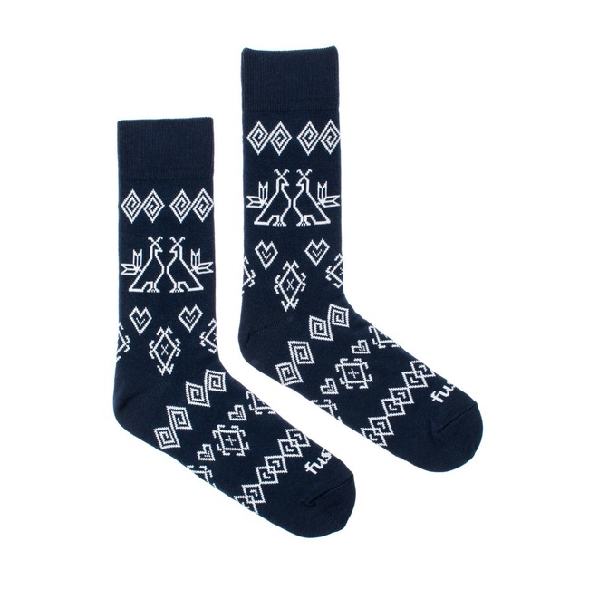 Set Modrotlač Čičmany rúško + ponožky