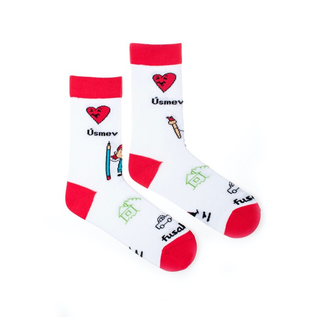Detské ponožky Úsmev ako dar Detičky biele