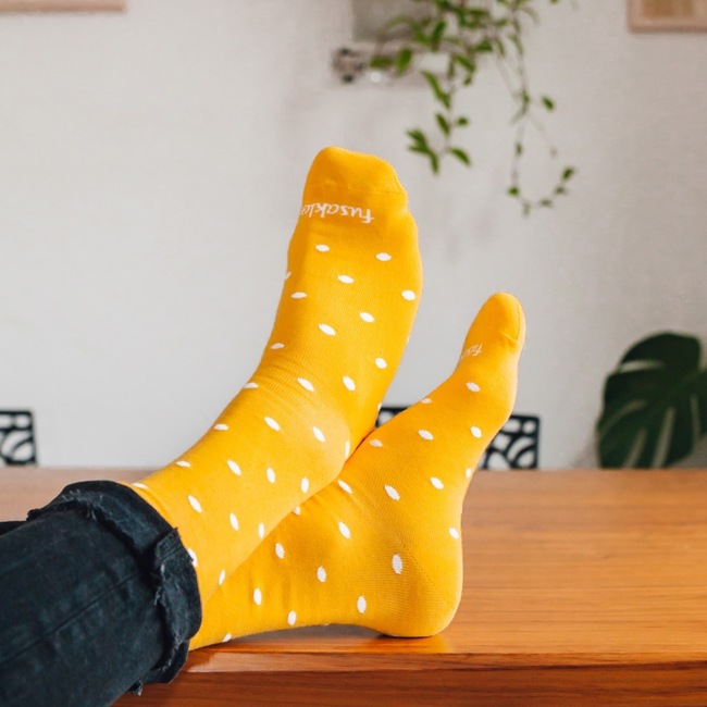 Ponožky Bodkáčik horčica