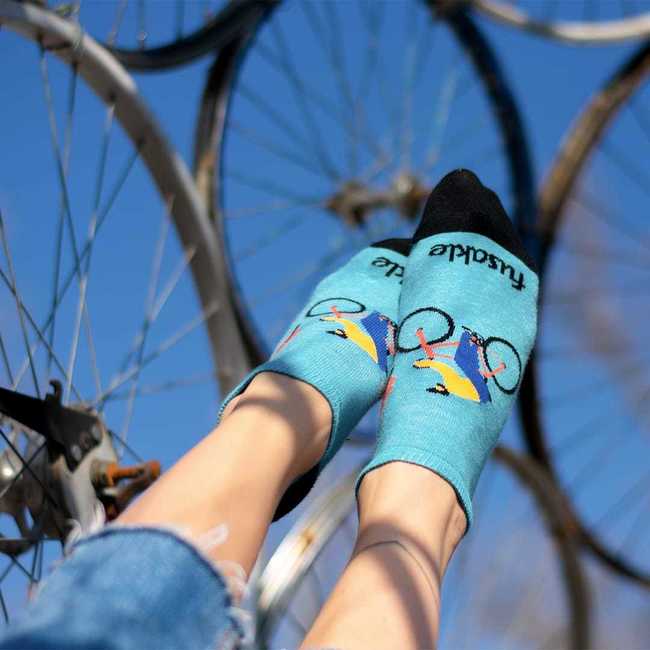 Členkové ponožky Cyklista v meste 