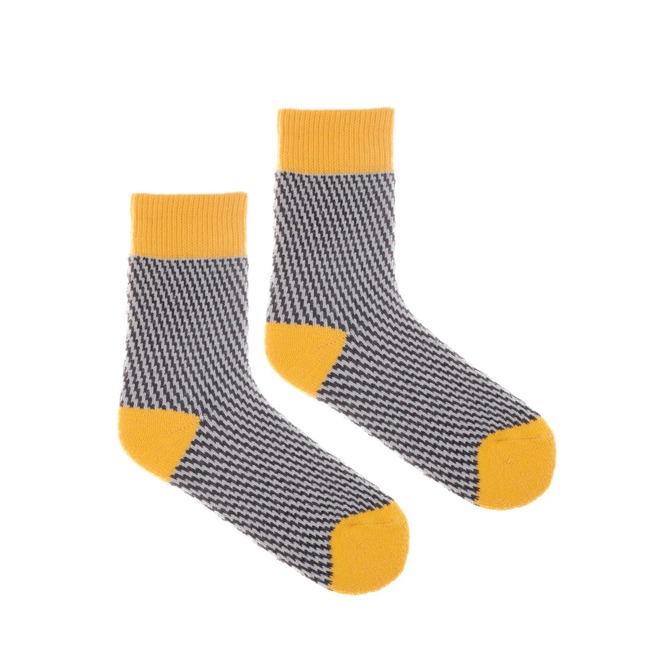 Vlnené ponožky Vlnáč Žltý Cik-Cak