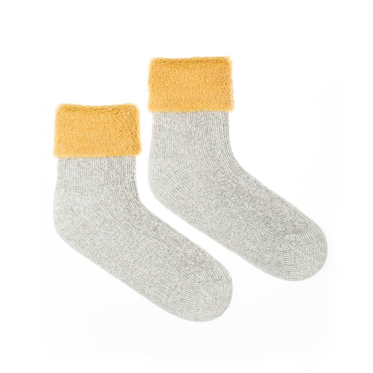 Vlnené ponožky Vlnáč Kožuch žltý