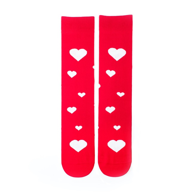 Ponožky Feetee Hearts red