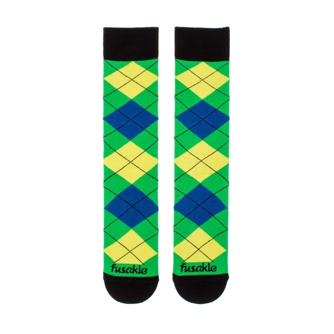 Ponožky Karo zelené