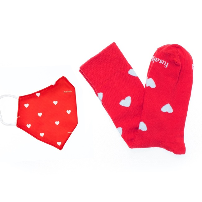 Set Láska rúško + ponožky
