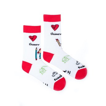 Dětské ponožky Úsměv jako dar Dětičky bílé