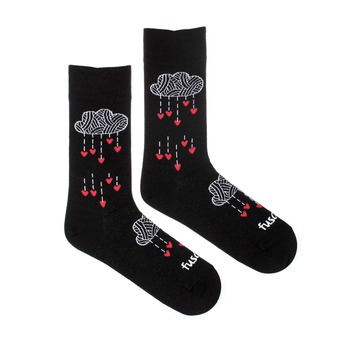 Ponožky Láska v oblacích černá