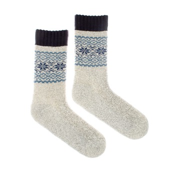 Vlněné ponožky merino Vlnáč Termo vločka modrá