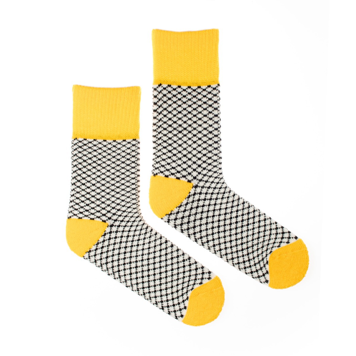 Vlnené ponožky merino Vlnáč Slnko žlté