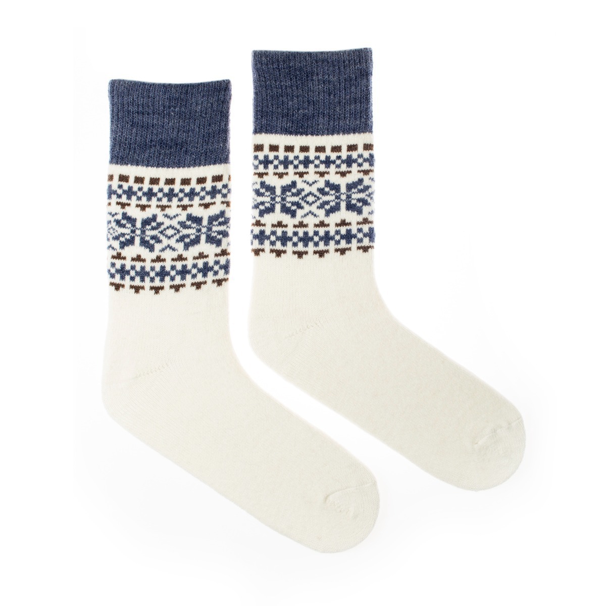 Vlněné ponožky merino Vlnáč Dvojvločka modrohnědý