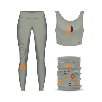 Set legíny + crop top + šatka zadarmo Elementy Vzduch