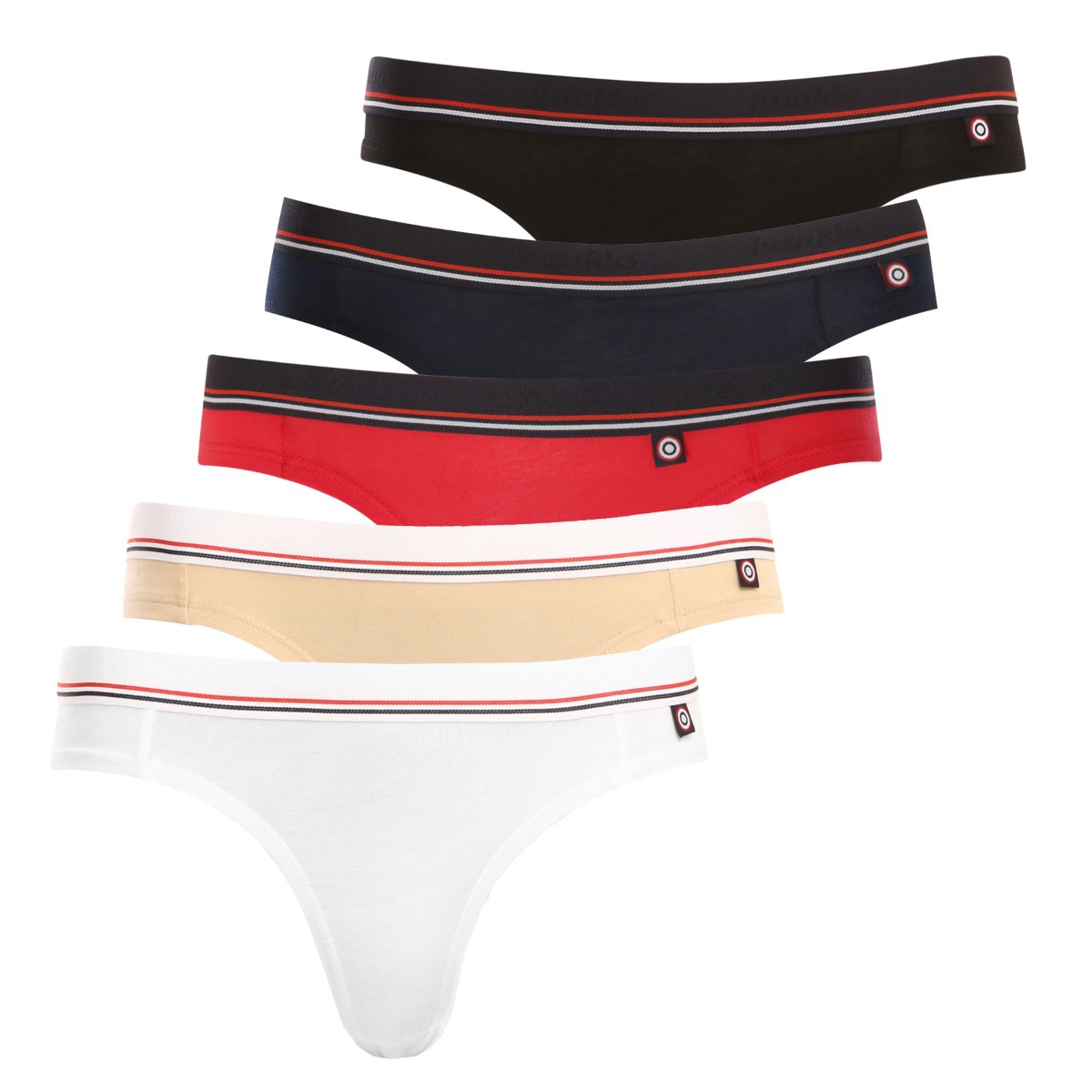 5-pack dámske bikiny Fusakle modal viacfarebné 