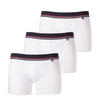 3-pack pánske boxerky Fusakle bavlna dlhé biele