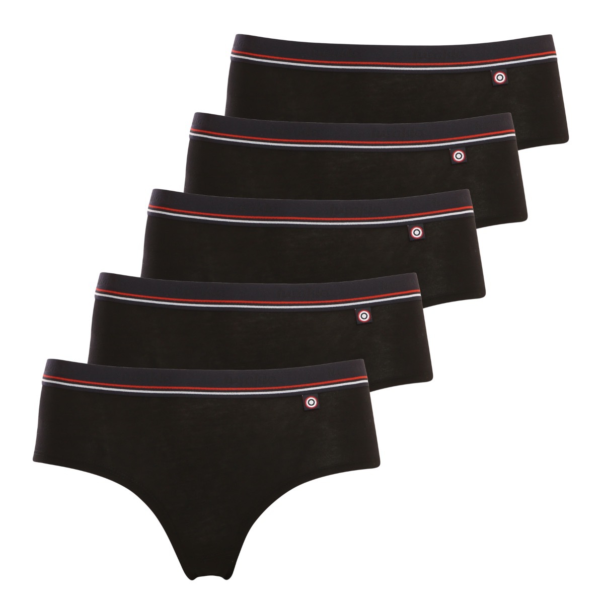 5-pack dámske hipsterky Fusakle bavlna čierne