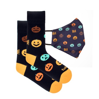 Set Tekvicová párty rúško + ponožky