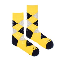 Ponožky Karo žlté
