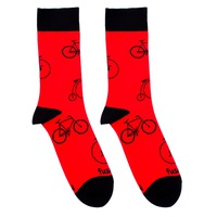 Ponožky Cyklista retro červený
