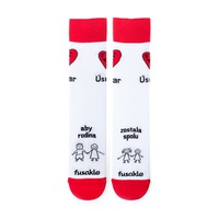 Ponožky Úsmev ako dar Rodina biele