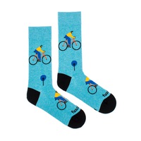 Set Cyklista v meste rúško + ponožky