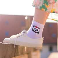 Ponožky Panda rebrovaná