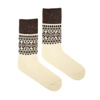 Vlnené ponožky Vlnáč Dvojvločka hnedočierny