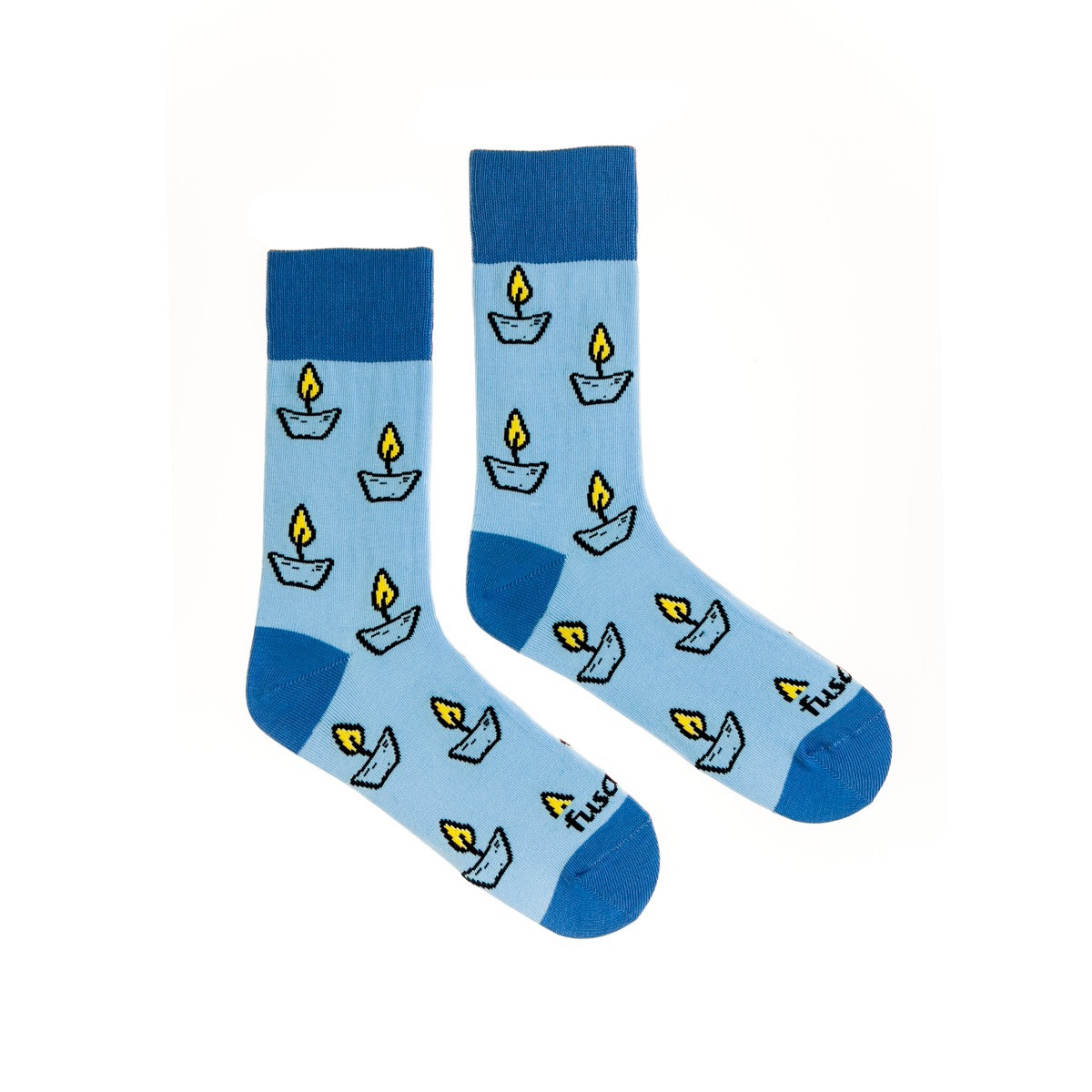 Detské ponožky plamienok modrý