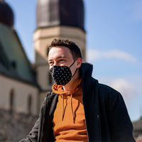 Ochranná maska s FFP3 filtrom Fusakle Bodkáčik noc
