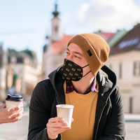 Ochranná maska s FFP2 filtrom Fusakle Na zdravie čierne