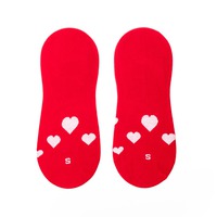 Neviditeľné ponožky Feetee Hearts red
